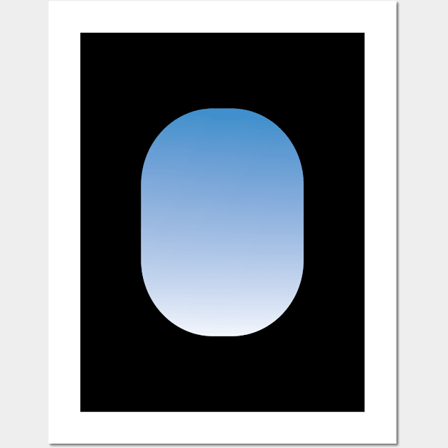 A clear blue sky as seen from the airplane window Wall Art by Modnay